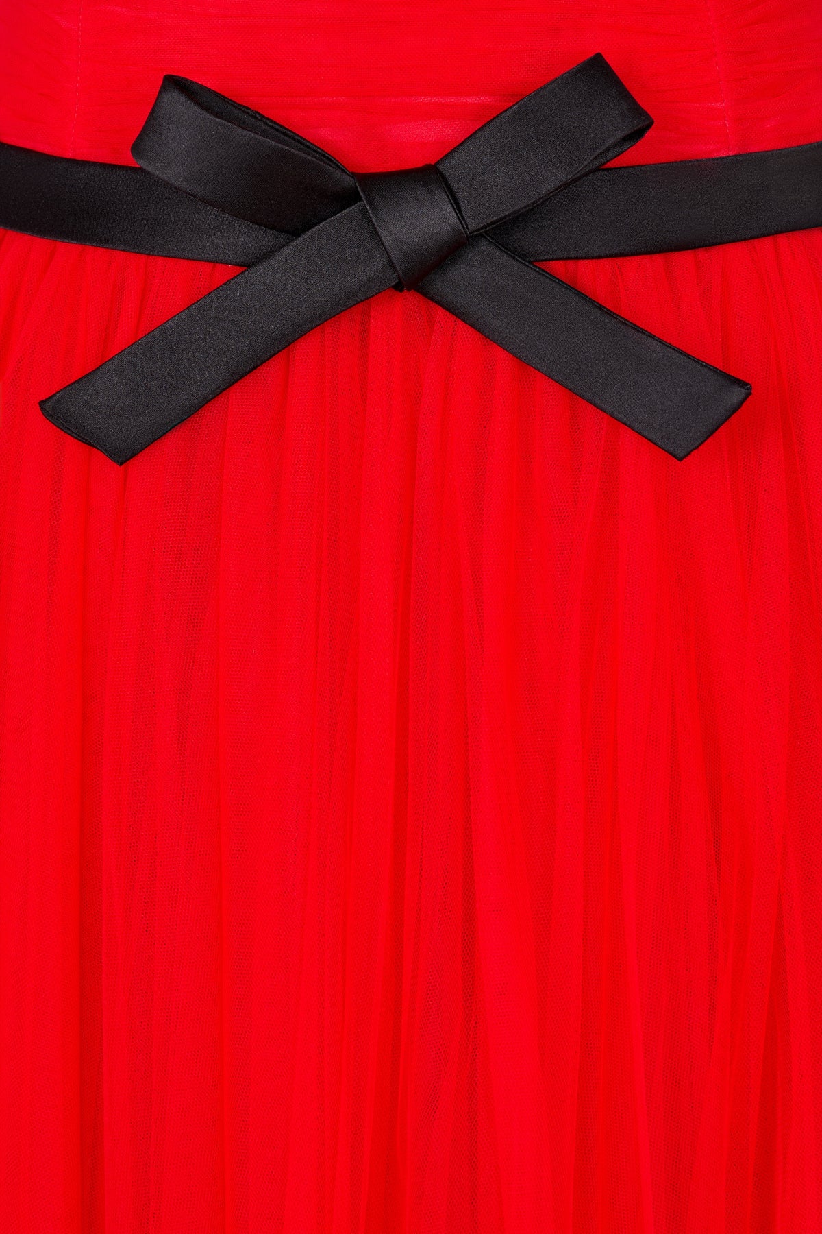 Three Bow Dress - Red/Black