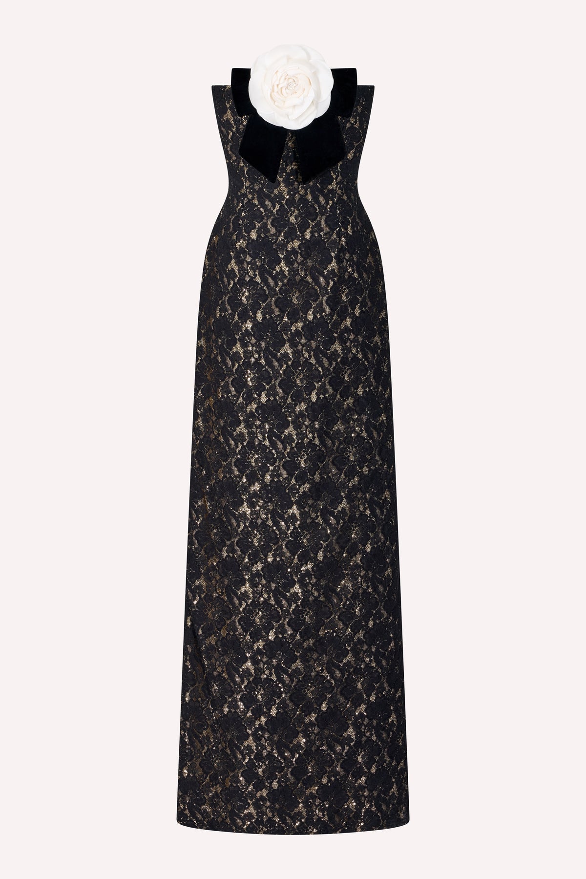 Strapless Rose Column Dress