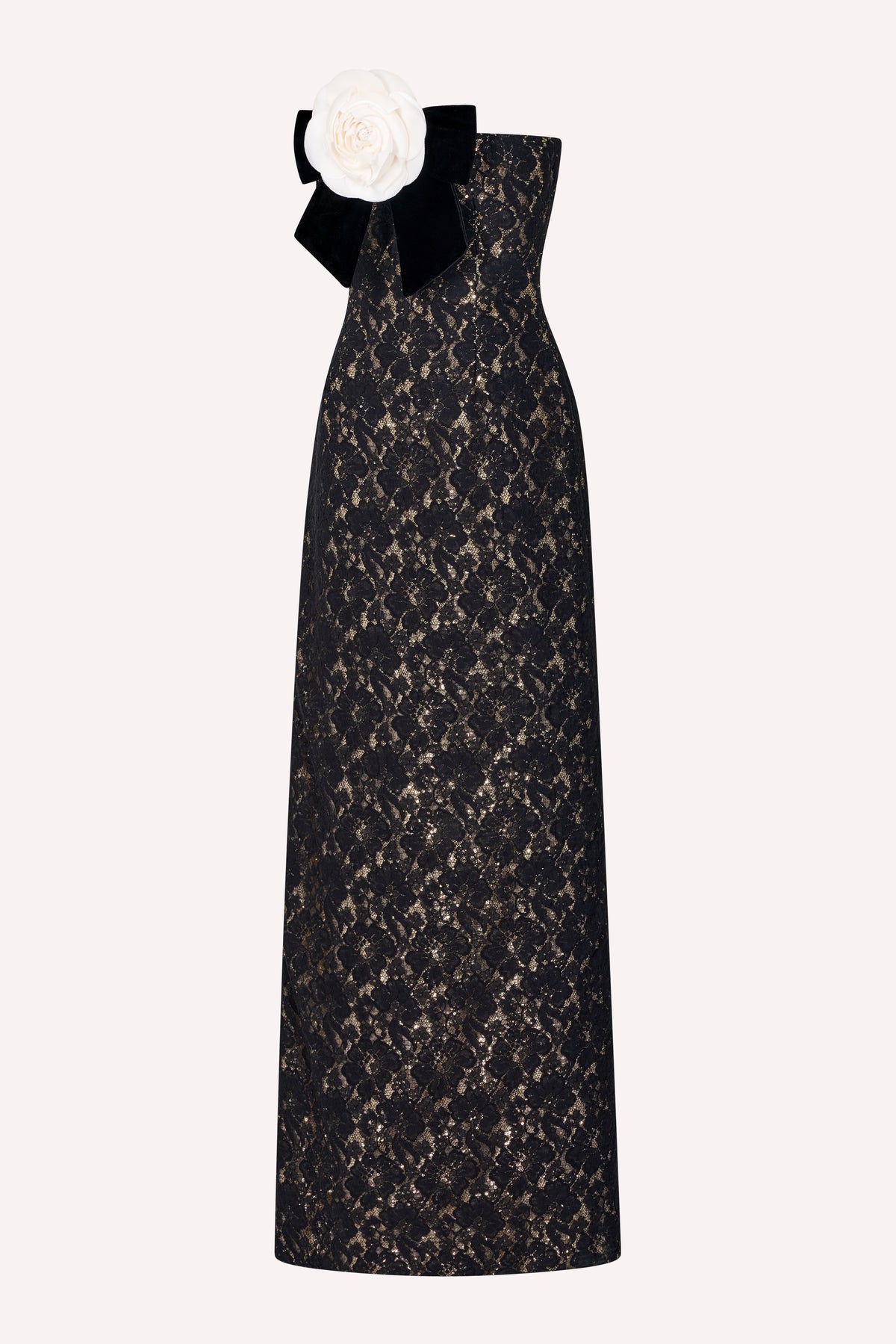 Strapless Rose Column Dress