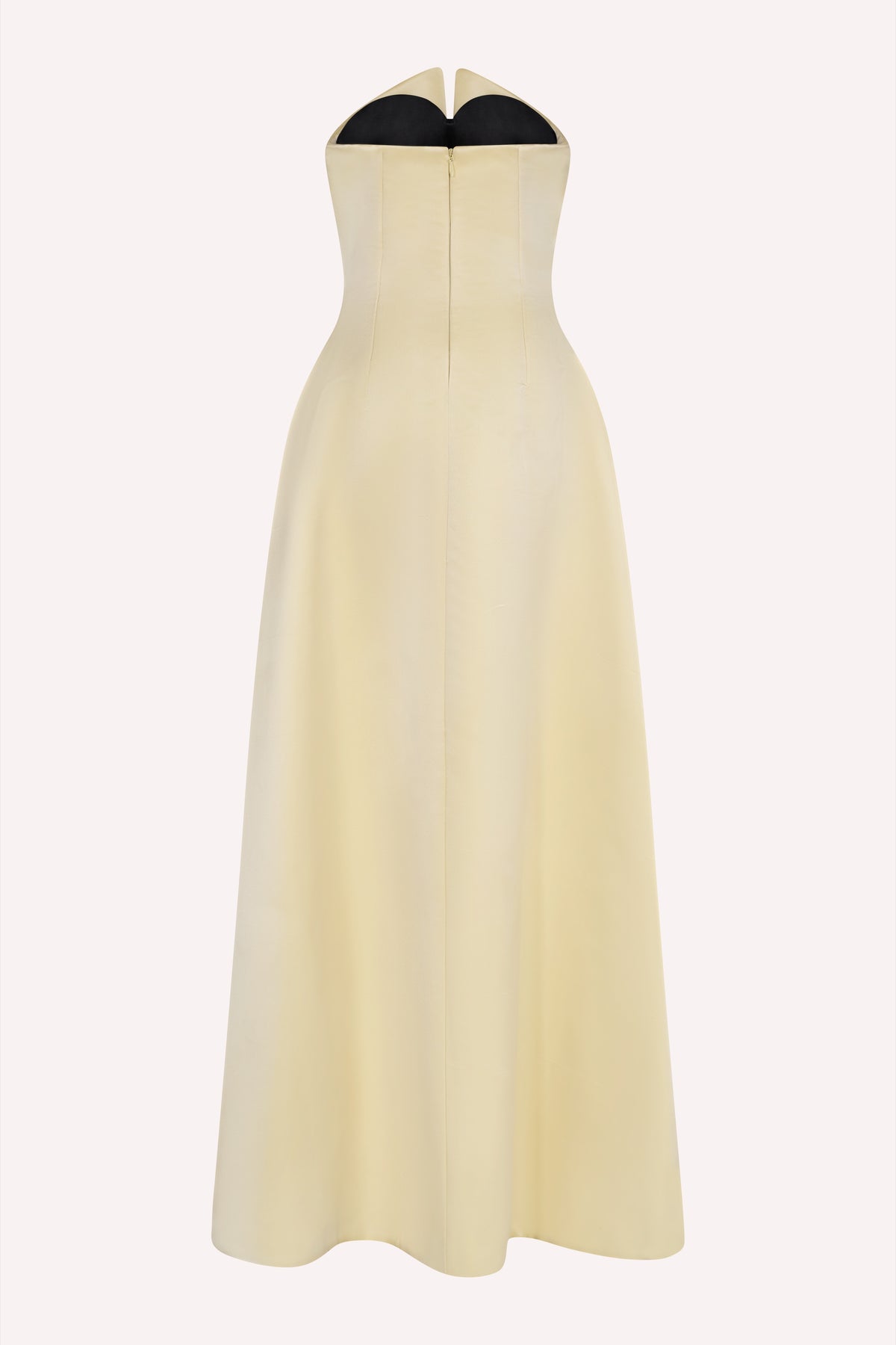 Butter Yellow Gown with Black Inner