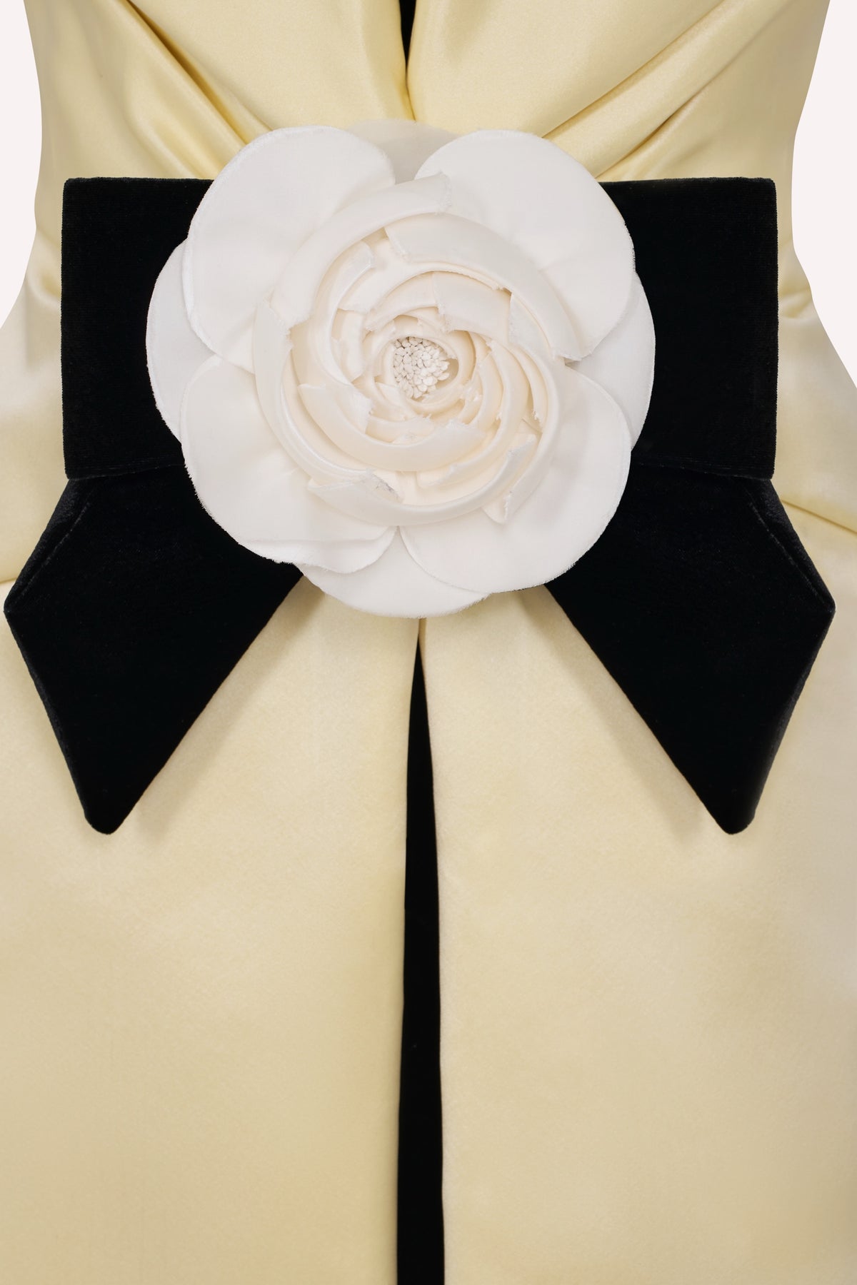 Butter Yellow Gown with Black Inner