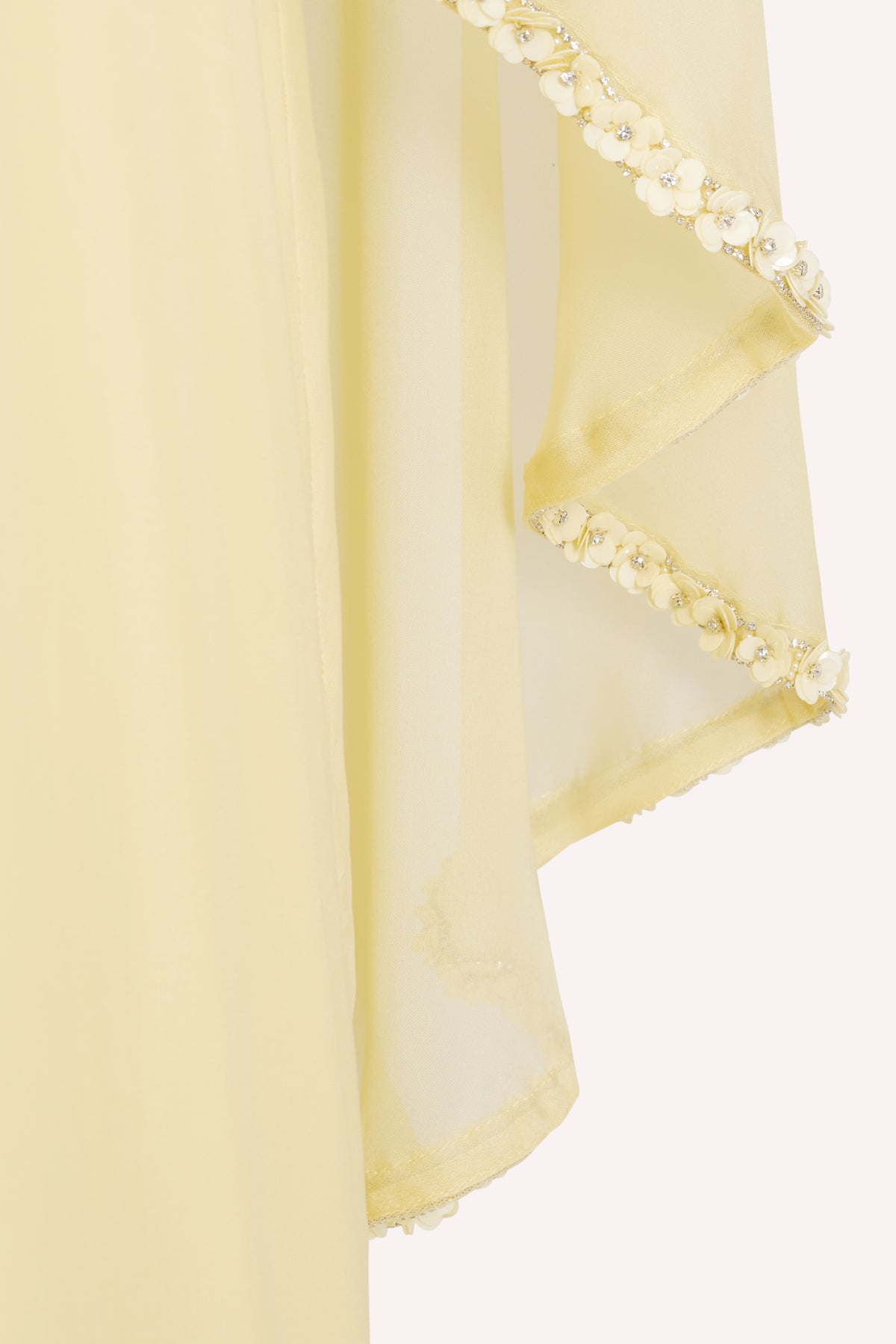 Yellow Chiffon Cape Dress