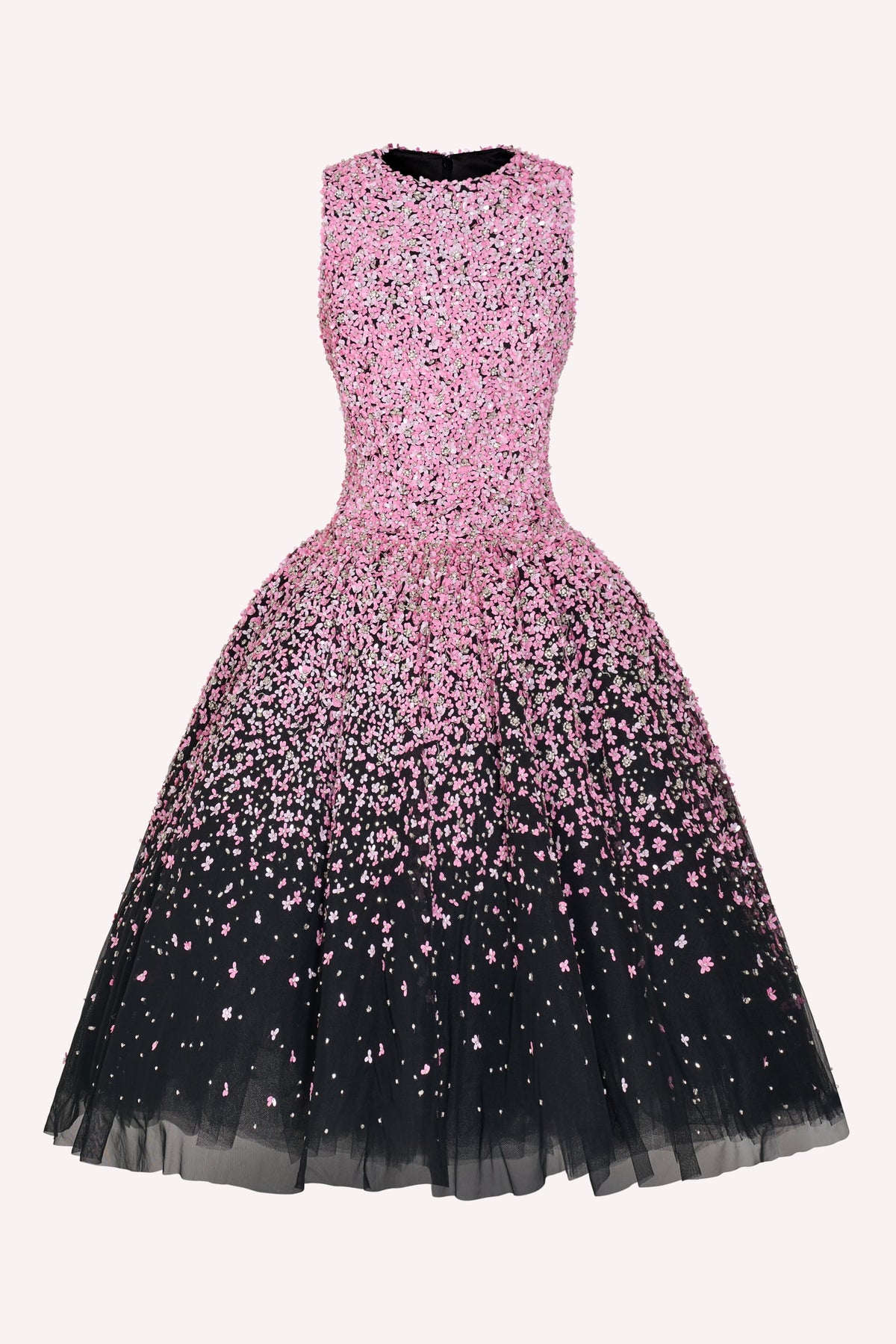 AW24 Look 18 - Black/Pink Embroidered Dress