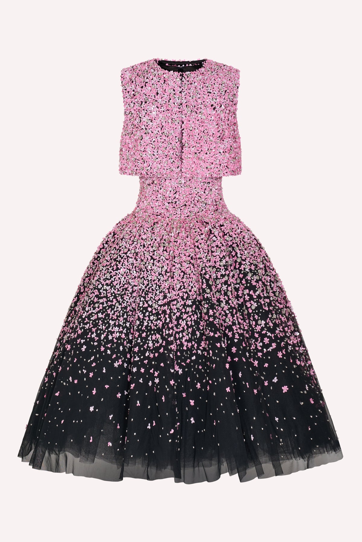 AW24 Look 18 - Black/Pink Embroidered Dress