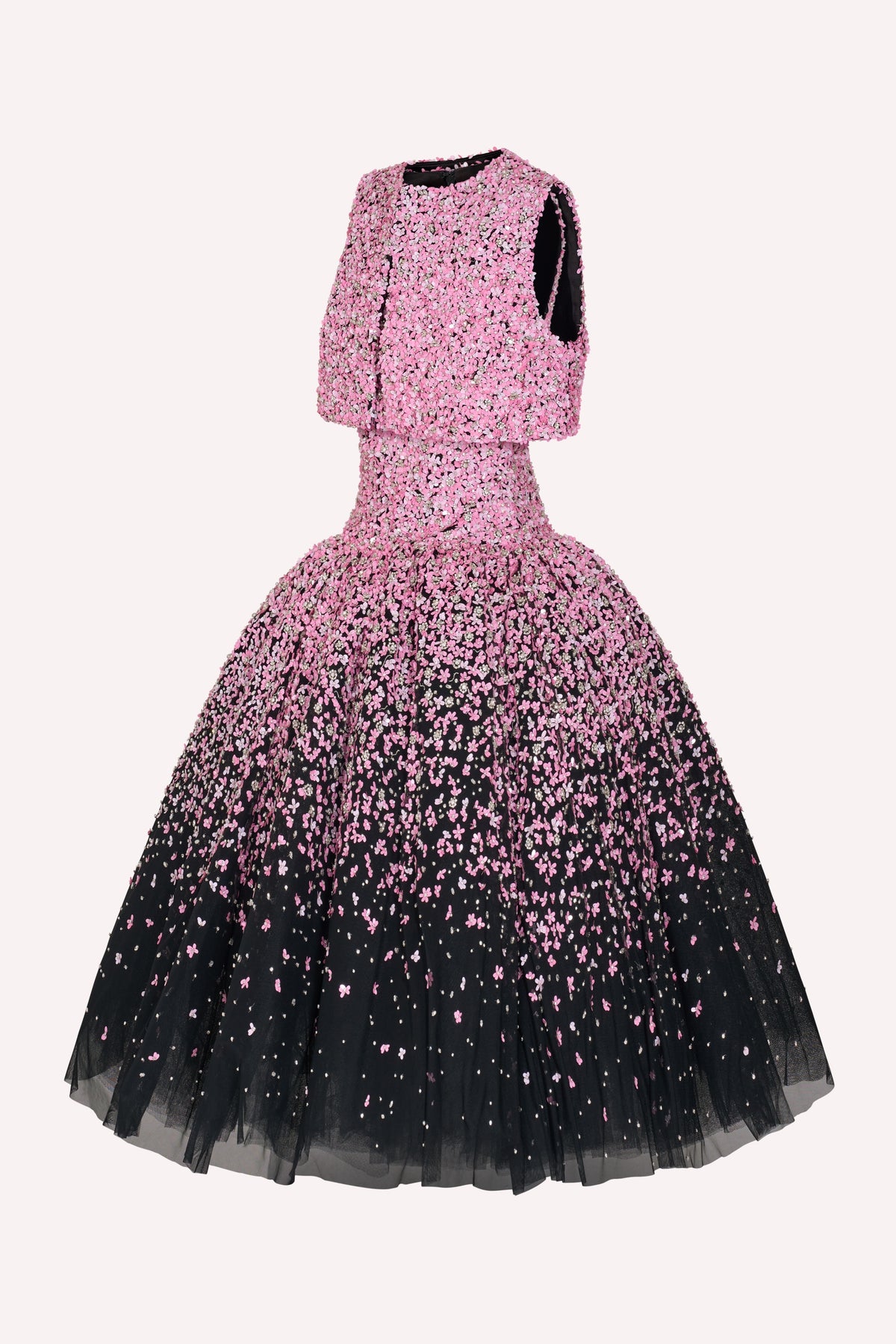AW24 Look 18 - Black/Pink Embroidered Dress