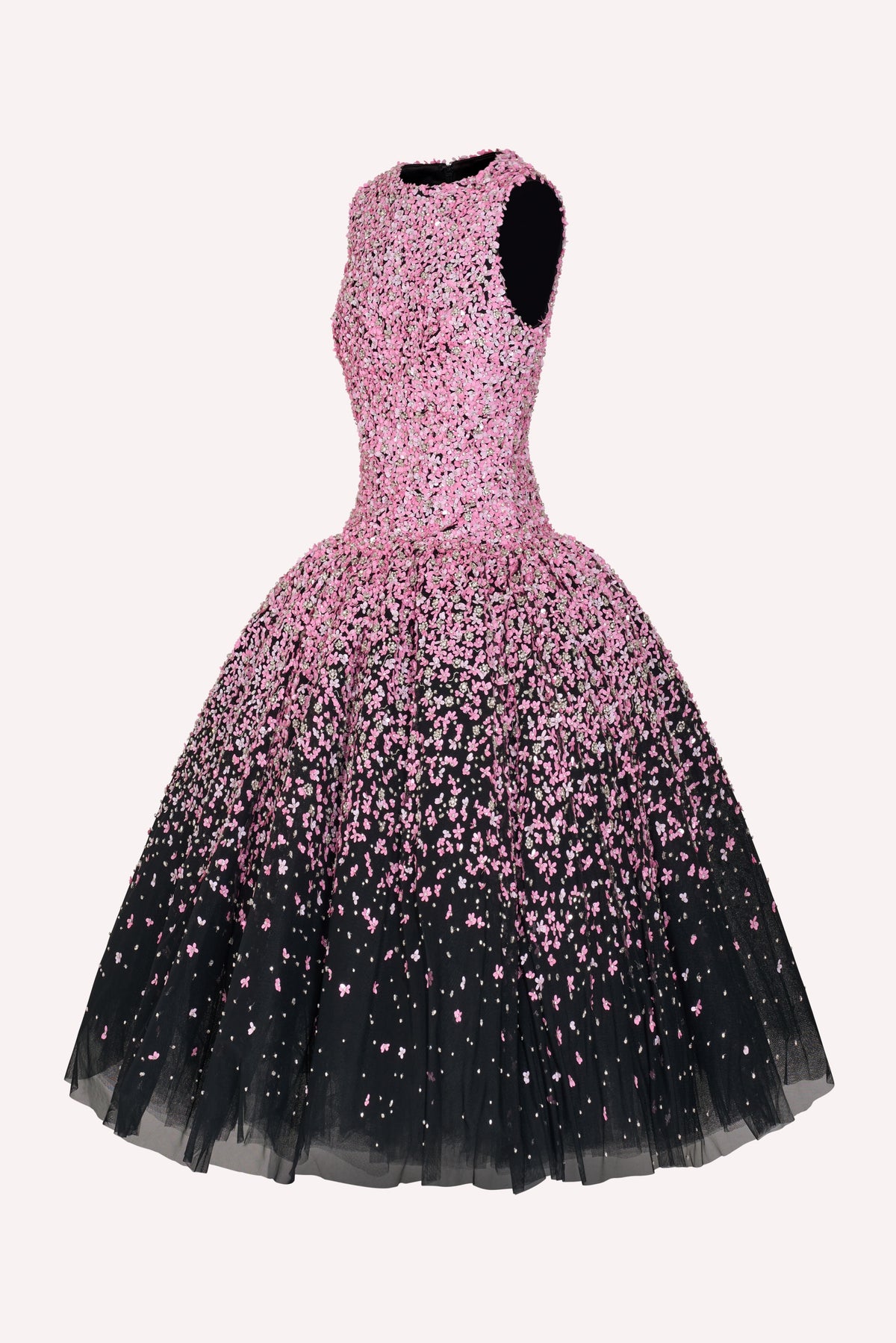 AW24 Look 18 - Black/Pink Embroidered Dress