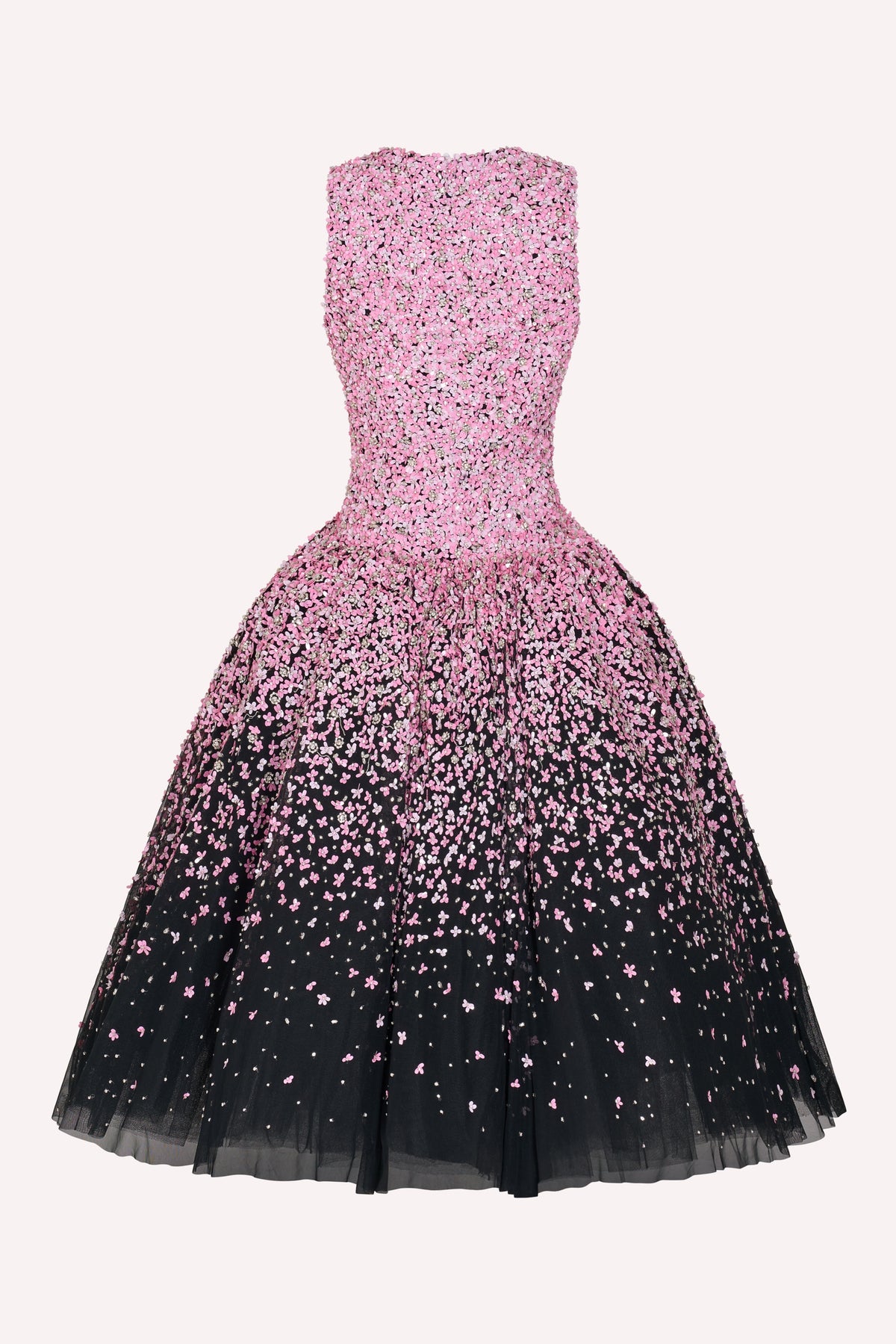 AW24 Look 18 - Black/Pink Embroidered Dress