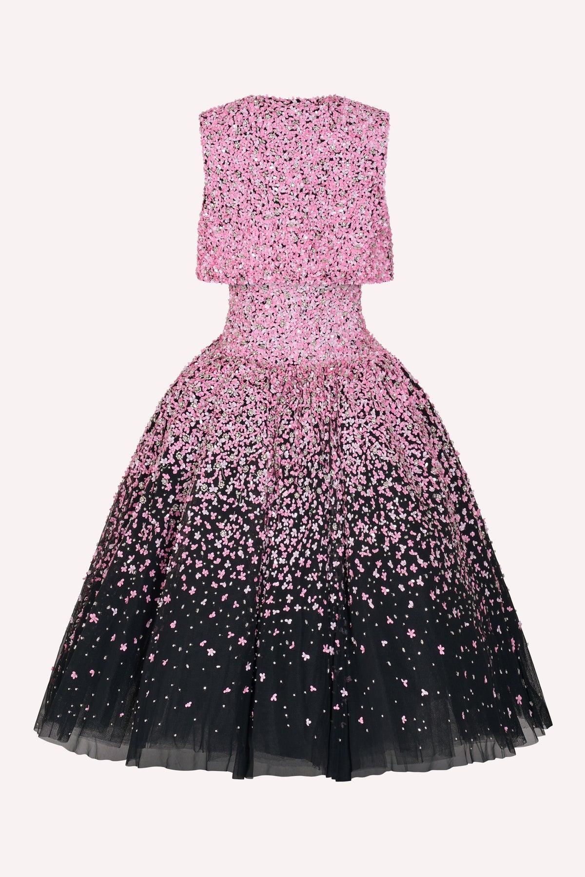 AW24 Look 18 - Black/Pink Embroidered Dress