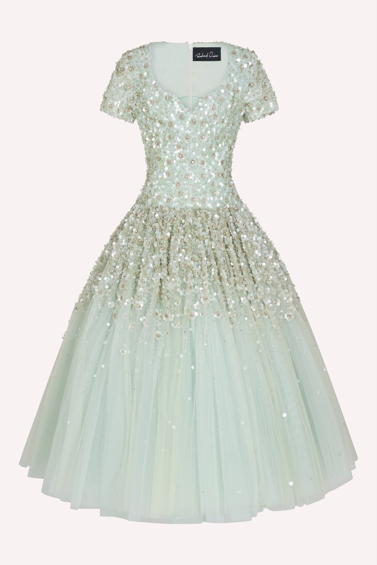 AW25 Look 25 - Mint Embroidered Dress