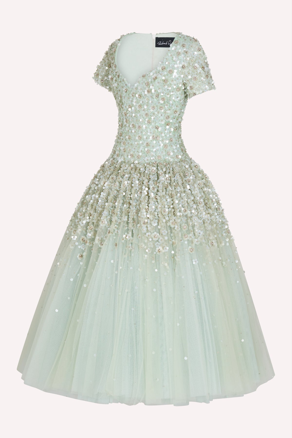AW25 Look 25 - Mint Embroidered Dress