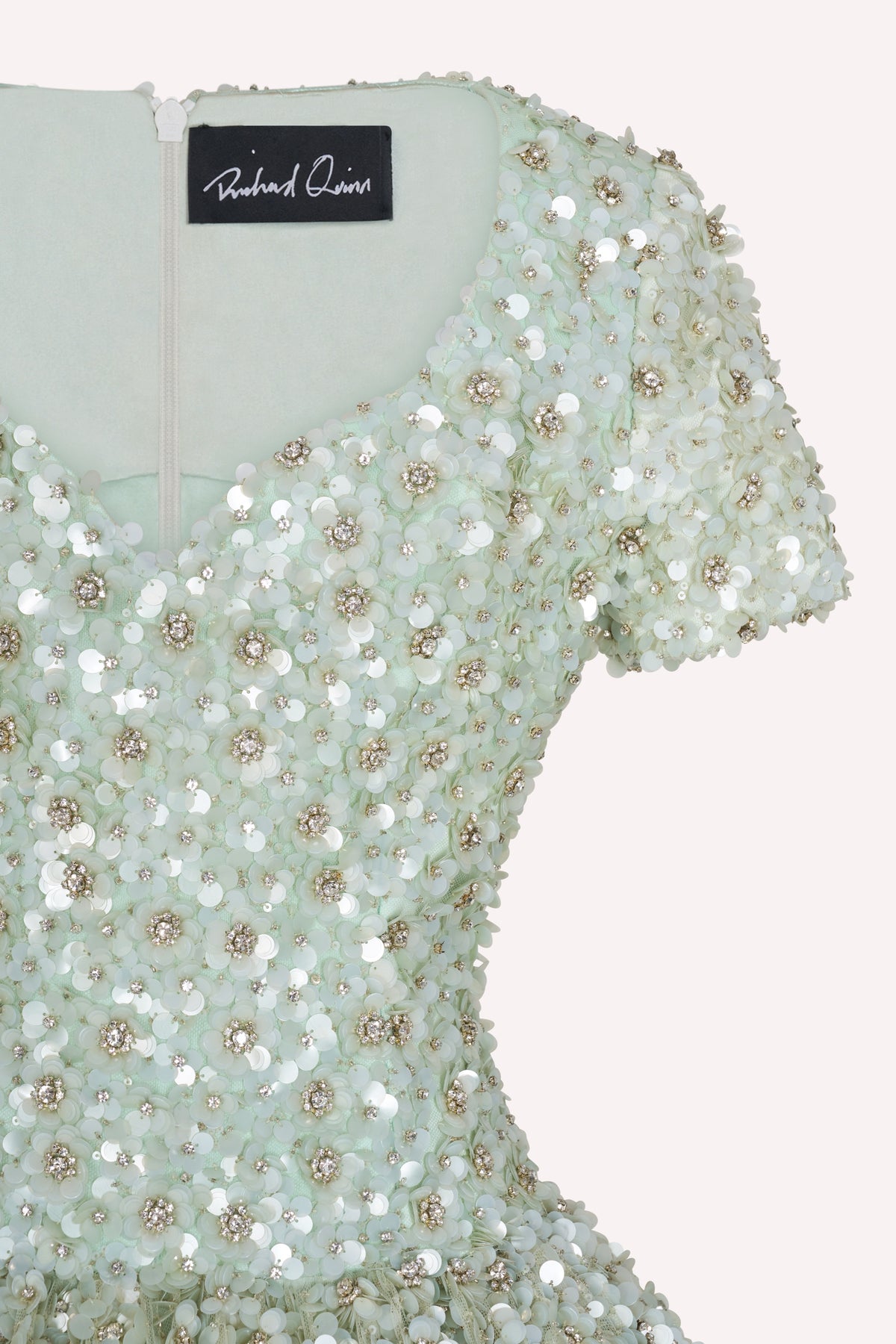 AW25 Look 25 - Mint Embroidered Dress