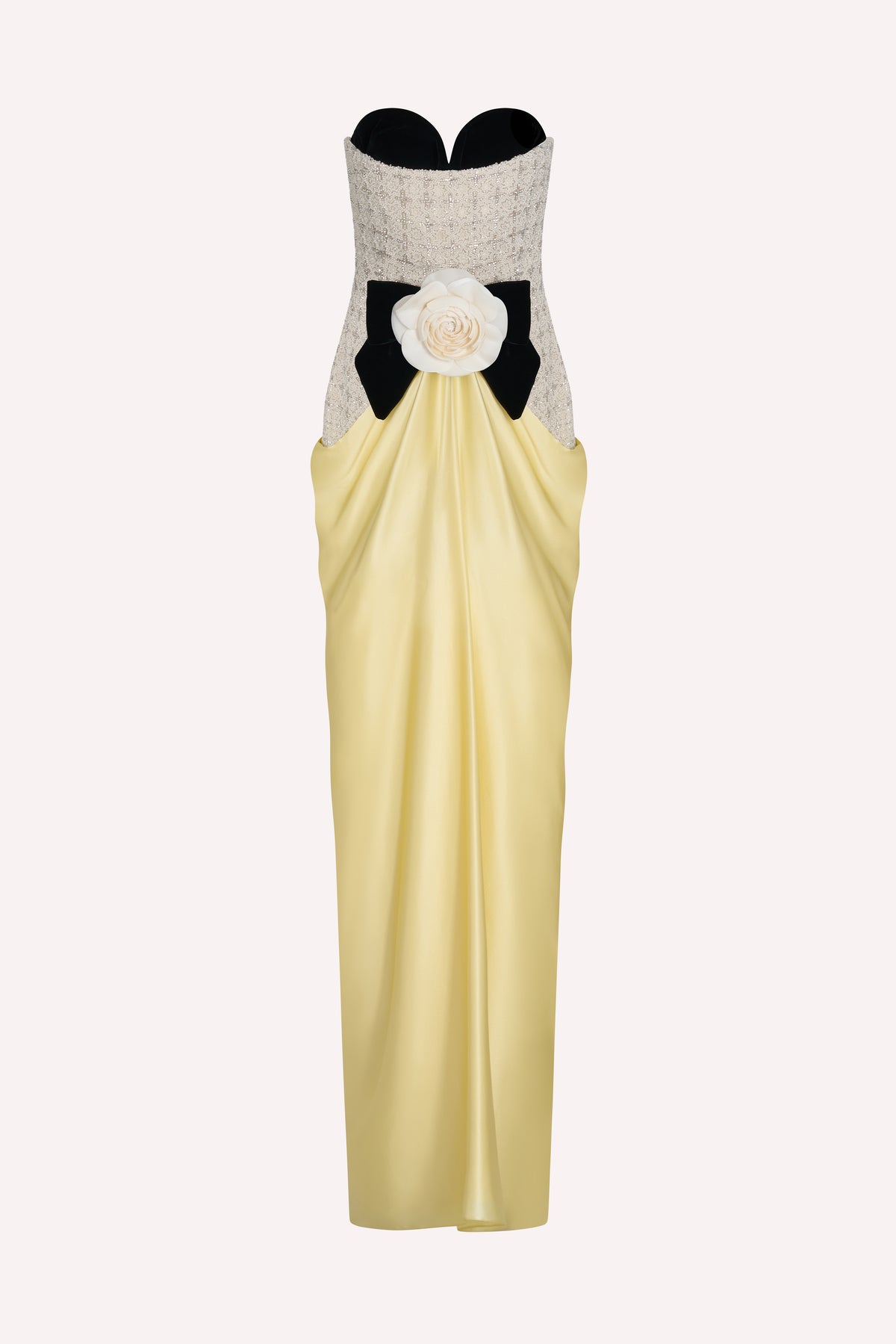SS26 Look 17 - Yellow Drape Gown