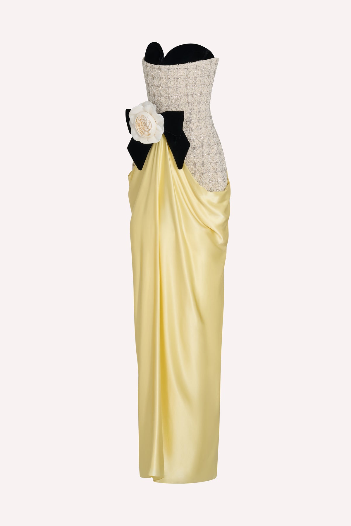 SS26 Look 17 - Yellow Drape Gown