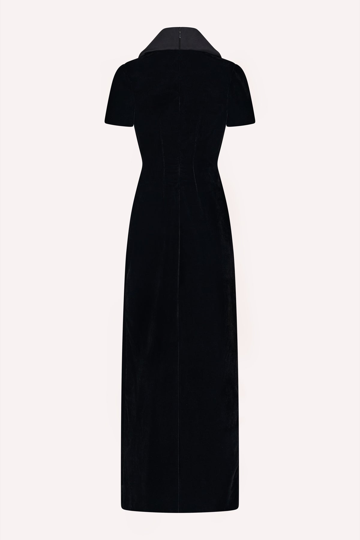 Runway Bow Dress Long Velvet Black/Black