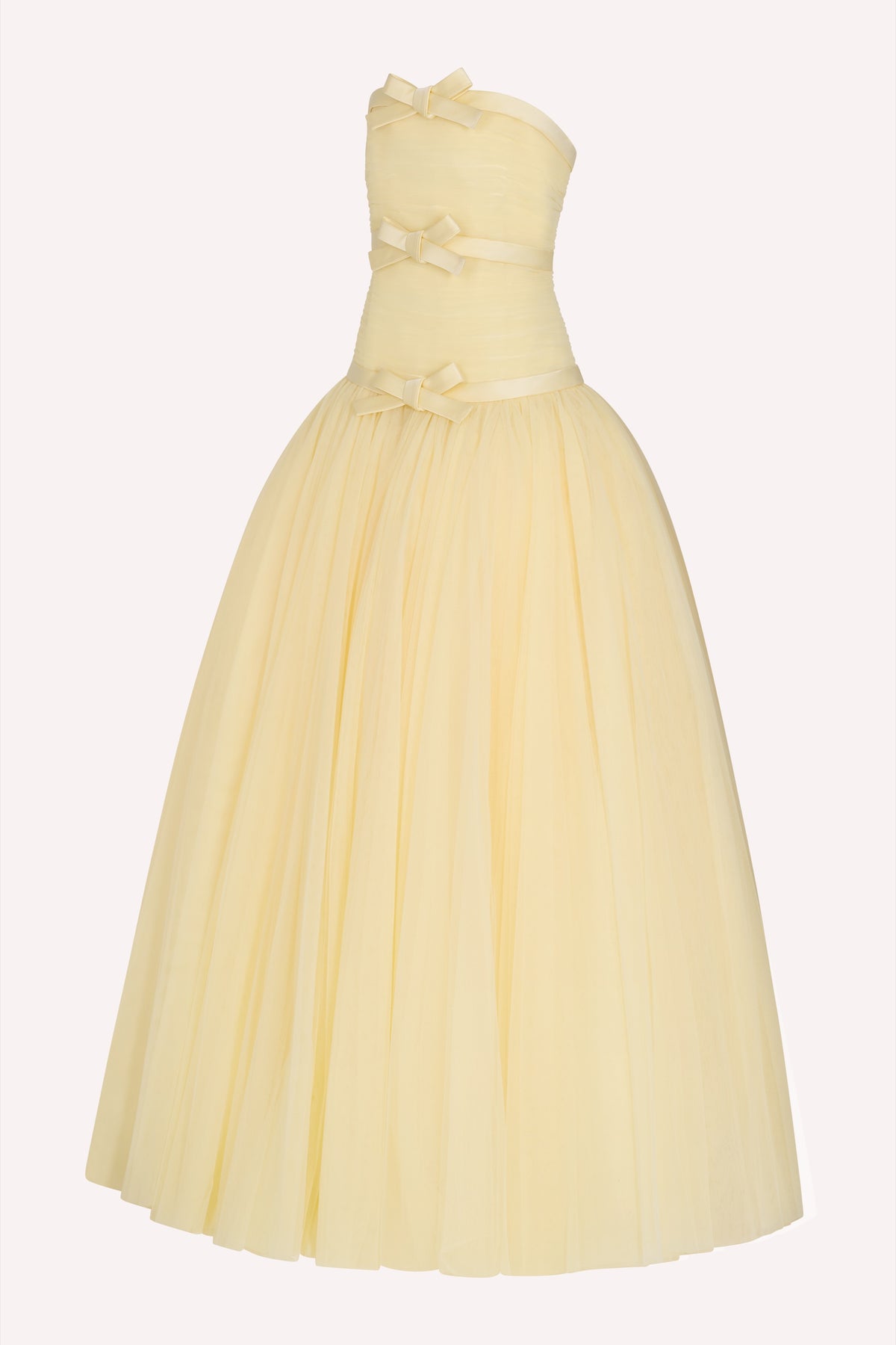 Three Bow Dress - Yellow/Yellow